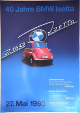 Póster cartel - 40 años BMW Isetta - Auto Technik coches clásicos - 1995 Munich