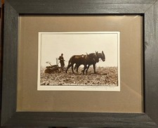 Framed Signed Vintage Original Photgraph of Appalachian Farmer By Kenneth Murray