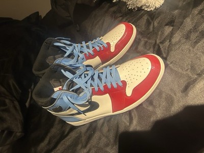 Nike Air Jordan 1 Retro High OG Fearless High-Top Sneakers White Red Blue