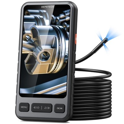 5'' IPS Screen Borescope with Light, Split Screen View, 1080P HD Sewer Inspect...