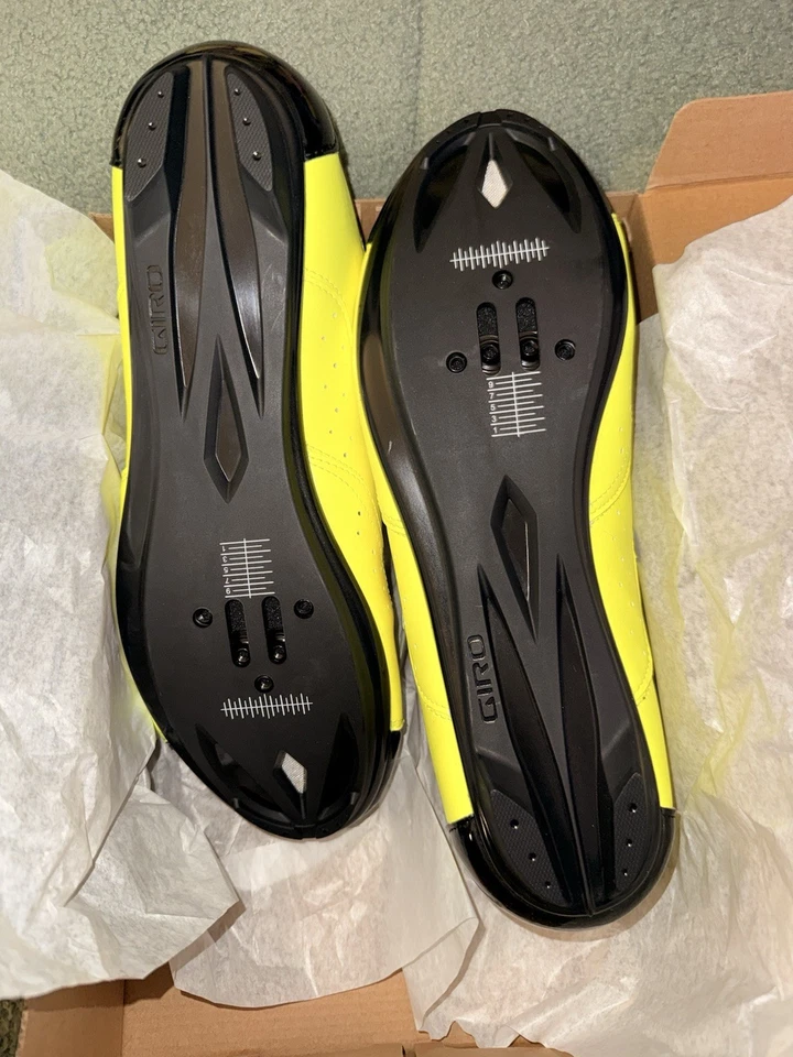 Nuevo Giro Techne Zapatos de Ciclismo Hombres Talla 15 EE. UU. Amarillo Neón y Negro UE 50 Oferta A Foto 4 de 4
