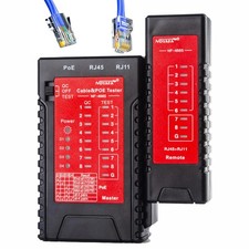 NF468S Network Cable Tester, RJ11 RJ12 RJ45 Ethernet Tester for CAT5 CAT5E CA...