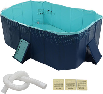 Foldable 5.25ft Backyard Pool for Kids & Small Dogs - Portable Fun!