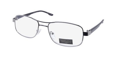 NEW DONALD TRUMP DTR04 READERS MENS RECTANGULAR GUNMETAL METAL & PLASTIC 0-0-0