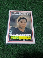1983 Topps Marcus Allen Rookie Card. rookie card picture