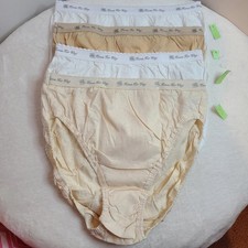 VTG Hanes Her Way 4pk Signature 100 Cotton Brief Panties Size Lg
