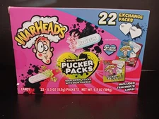 Warheads Candy Sour Dipping Sticks Powder Pucker Packs Valentines 22 Packets