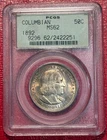 DUAL TONING-OGH PCGS  MS62  1892 P COLUMBIAN SILVER COMMEMORATIVE HALF DOLLAR