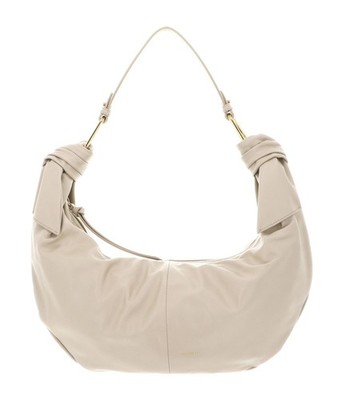 COCCINELLE Furoshiki Handbag puffy Smooth Leather Handtasche Tasche Sandshell