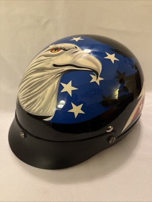 Rodia American Eagle DOT USA Flag Half Motorcycle Helmet Size Lg | eBay Rodia American Eagle DOT USA Flag Half Motorcycle Helmet Size Lg | eBay