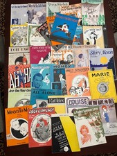 Vintage Sheet Music Piano Early 1900's Large Lot Of 30 Pieces