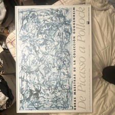 Jackson Pollock Framed Abstract Expressionism Lithograph Print 1984 Large