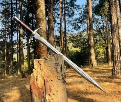#ad Custom Handmade Carbon Steel Blade Modern Viking Sword Hunting 34 inches $107.45