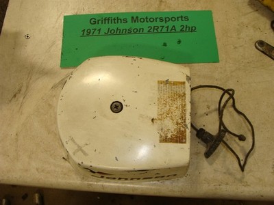 1971 JOHNSON OUTBOARD 2HP 2R71A oem recoil top coer cowl cowling READ
