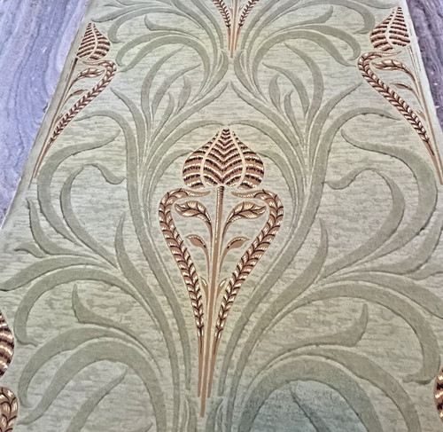 antique vintage wallpaper art deco nouveau flower floral green fern botanical