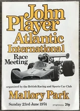 MALLORY PARK 23 June 1974 JOHN PLAYER ATLANTIC INTERNATIONAL Official Programme