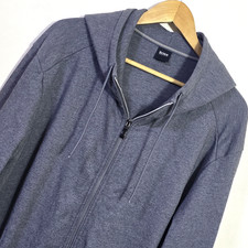 Boss 4XL (Pit To Pit 27.5" = 70 cm) "Saggy" Full Zip Grey Hoodie (1825)