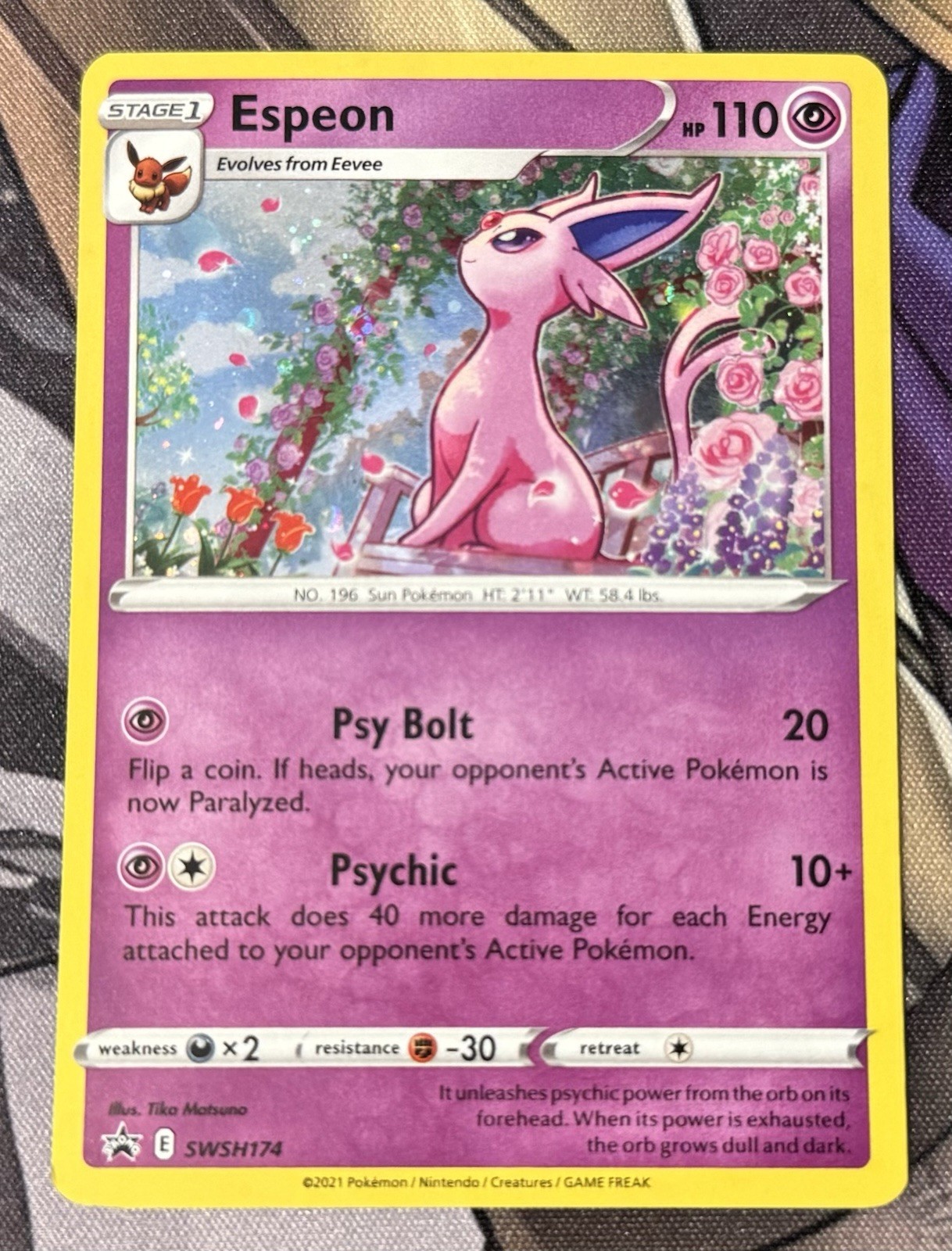 Espeon - SWSH174 - Pokemon Sword & Shield - Black Star Promo - Holo Card - LP