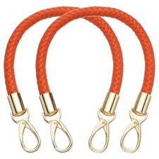 2Set Leather Purse Strap Braided Purse Replacement Orange