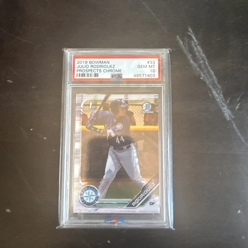 2019 Bowman Julio Rodriguez 1st Bowman Chrome #BCP33 PSA 10