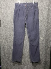Vintage Levis Pants Mens 34 Navy Blue Corduroy Chino Straight Leg White Tab