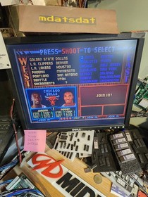 NBA JAM TOURNAMENT PCB JAMMA ARCADE REWIND 2.0 BOARD SET WORKING!!!! MIDWAY 