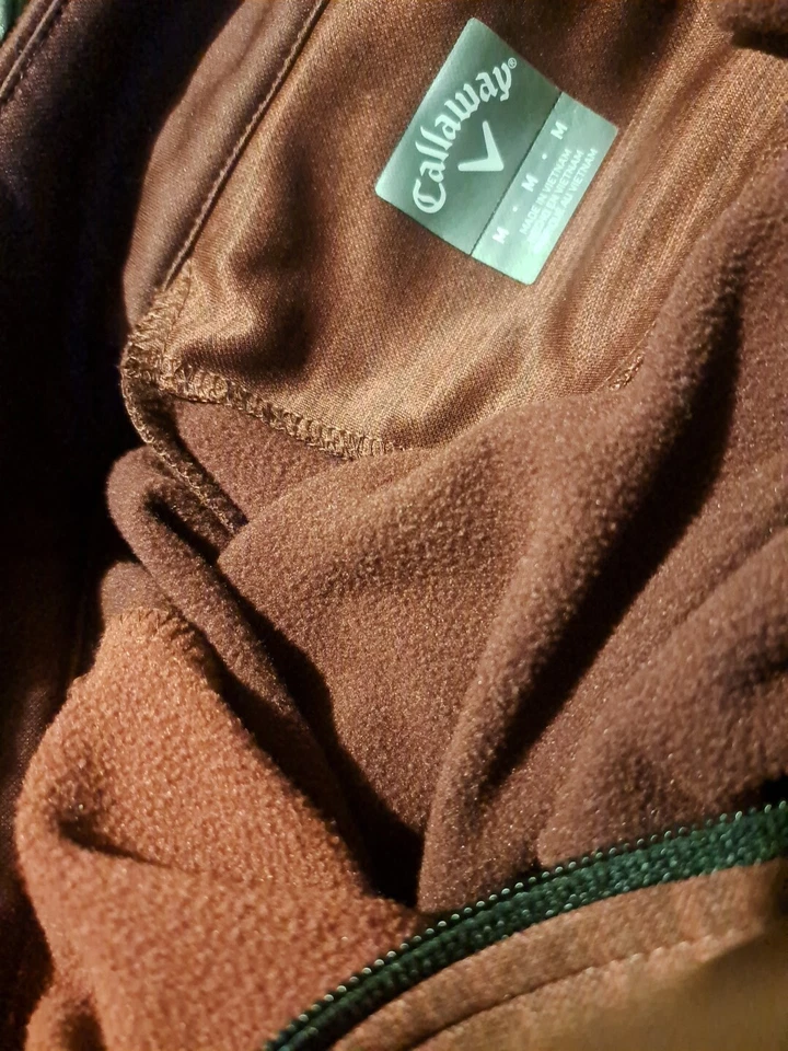 Camisa de golf Callaway para hombre M mediana 1/4 cremallera pulóver UPF 50 borgoña/negra Foto 4 de 4