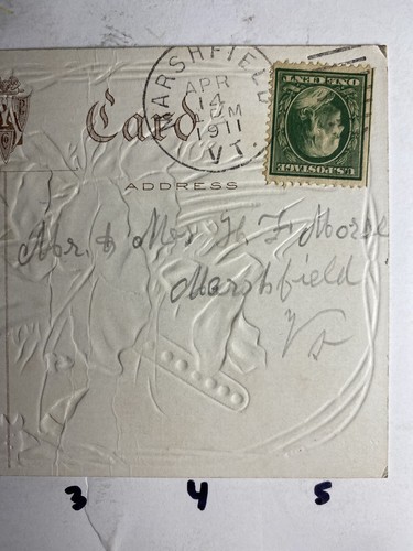Easter Postcard 1911 Vermont Stamped Benjamin Franklin E4 - Picture 7 of 10