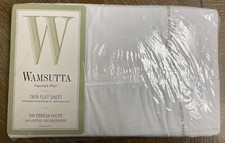 Wamsutta Supercale Plus Twin Flat Sheet WHITE 200 Thread Count Made in USA