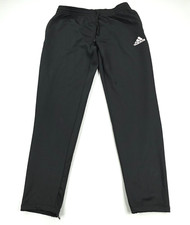 Adidas Ankle Zip Track Pants Women's Black Size L Zip Pockets Joggers Activewear