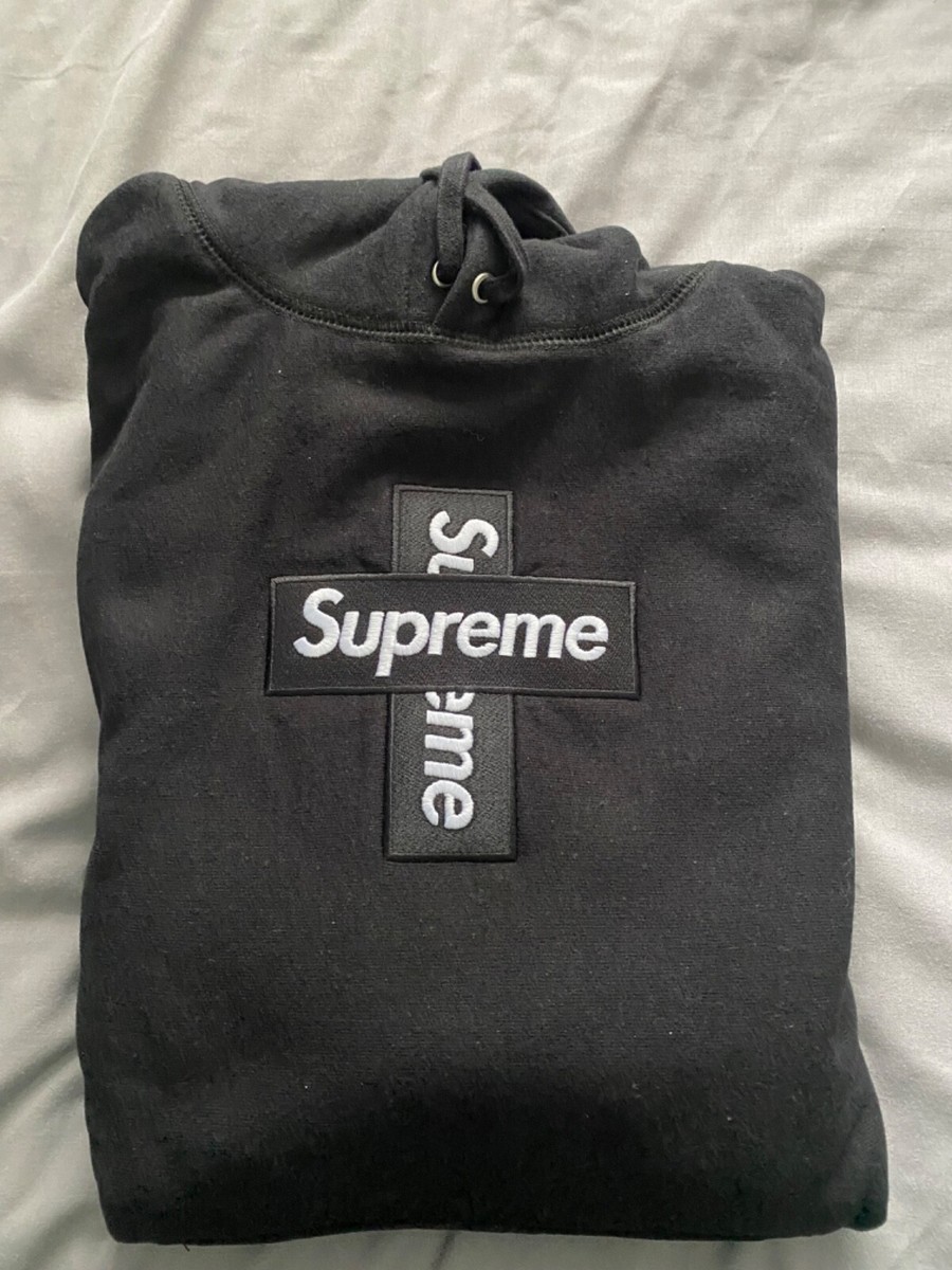 Supreme cross box logo hoodie Black (S) StockX Verified | eBay UK