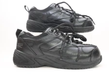 Reebok Lace Up Shoes Men's Size 5 W Black Leather Composite Toe MSRP $ 110