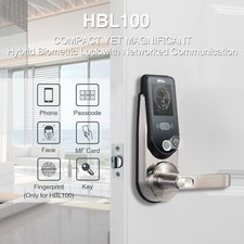 ZKTeco HBL100 Smart Door Lock with Face Fingerprint Passcode Biometric Lock