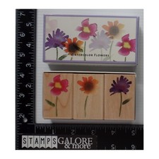 Hero Arts Rubber Stamps LL850 WATERCOLOR FLOWERS GARDEN BOX SET 3 2744