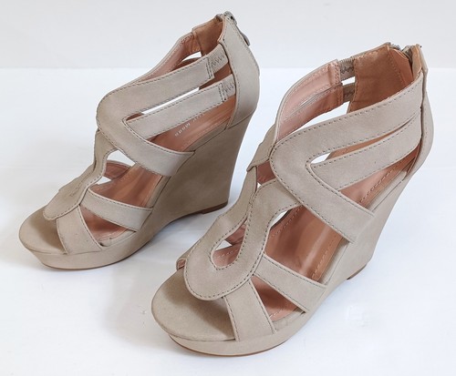 TOP Moda Lindy-03 Gladiator 100% Synthetic Comfortable Sandals, USA Beige Pu 6.5