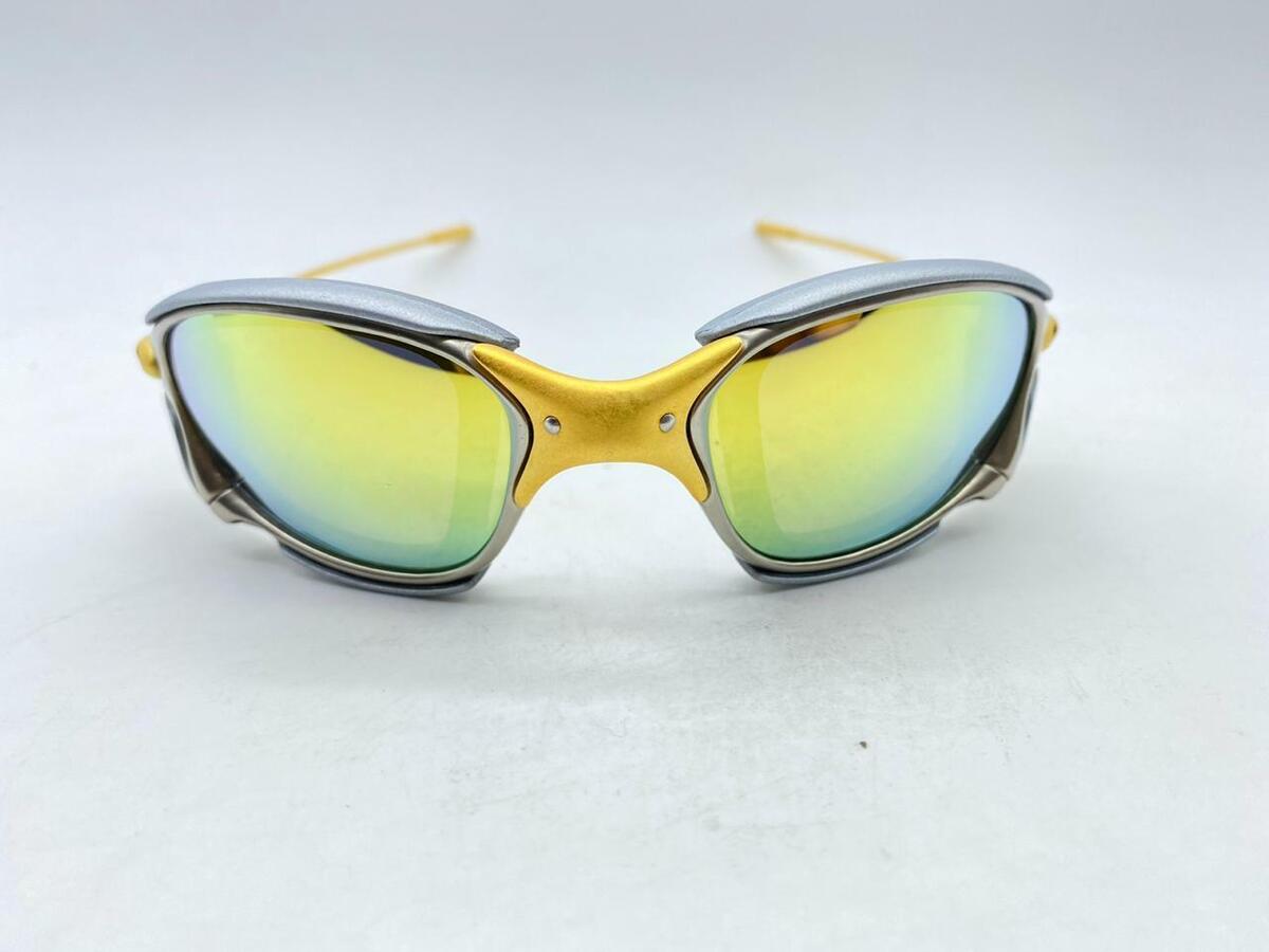 Óculos Oakley Juliet Xmetal 24k Icethug com sider blinder lentes