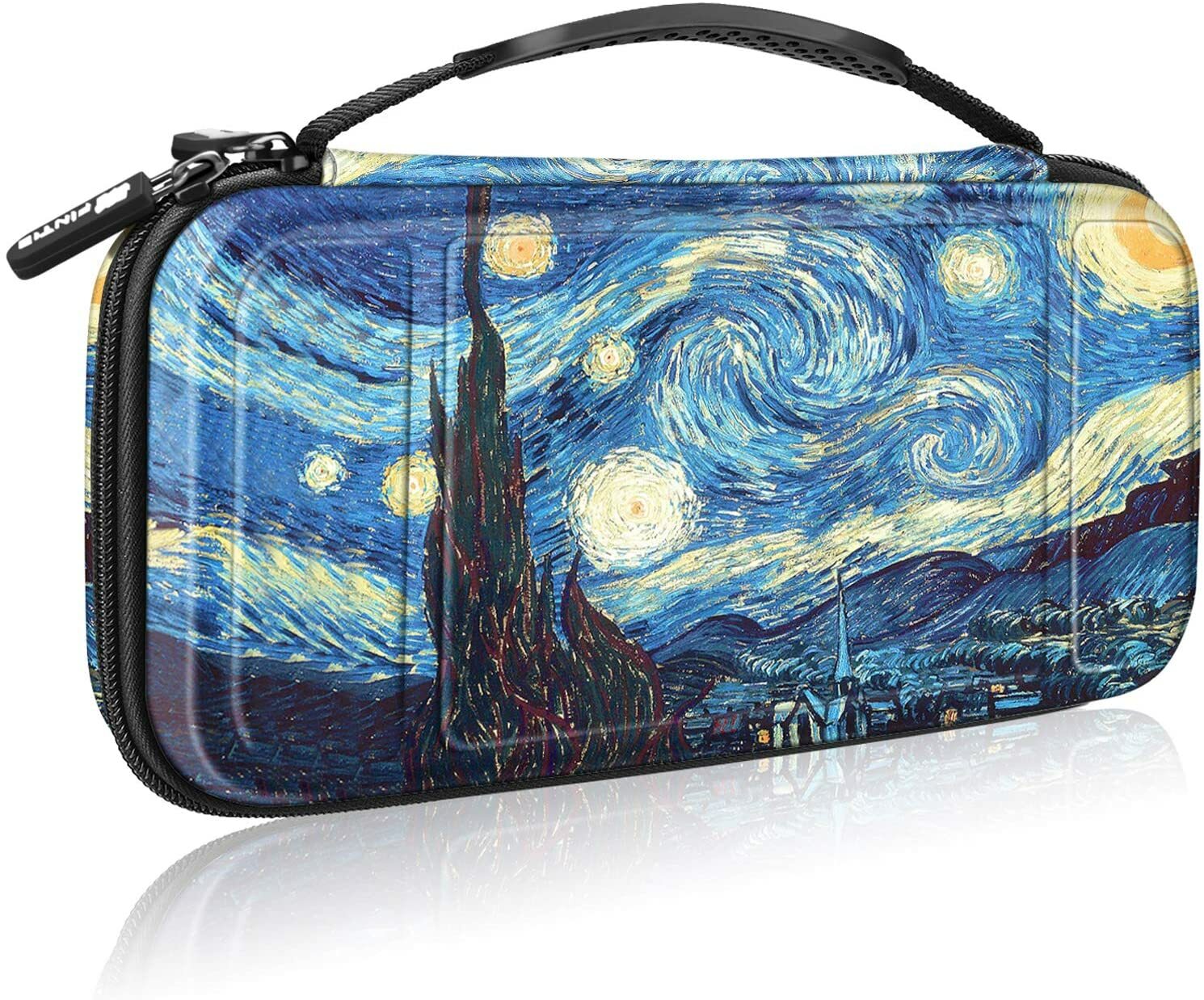 Etui Nintendo Switch housse rigide zippée noire antichoc pour console et 10 jeux - 2