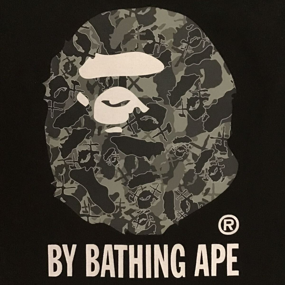 APE BAPE KAWS レオパード CAMO サークルロゴ tシャツ M BAPE × KAWS APE HEAD T-shirt a bathing ape NIGO Black Size M
