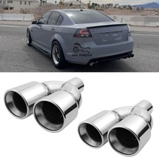 For Pontiac G8 Gt Gxp 2.5 In 3.5 Out Quad Exhaust Tips Double Wall Polished