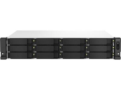 QNAP TS-1264U-RP-8G-US 2U 12-bay NAS/iSCSI IP-SAN, Intel Celeron 4C/4T , 8GB RAM