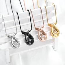 Infinity Urn Necklace for Ashes for Women Crystal Cremation Keepsakes for Human
