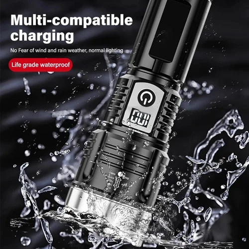 120000000Lumens Super Bright LED Tactical Flashlight USB Rechargeable Work Light - Picture 8 of 9