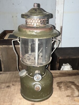 Vintage 1952 Coleman US Army Military Gasoline Leaded Fuel Lantern