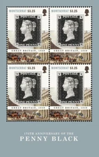 Montserrat 2015 - Penny Black Anniversary - Sheet of 4 Stamps Scott #1361 - MNH