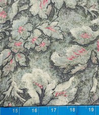 Tina Scrap 9 x21 Flower Vine Leaf Vintage OOP Floral Blue Gray Cotton Fabric
