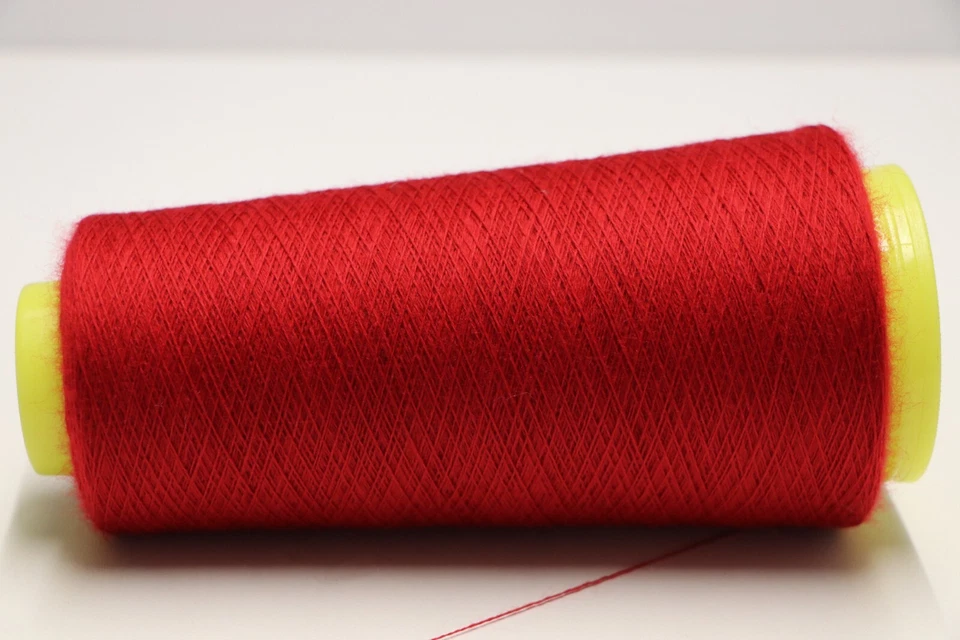 P01 (80€/kg) 100g CASHWOOL EXTRAFEINE MERINOWOLLE DUNKELROT (48/2) Zwirn Wolle - Bild 3 von 4