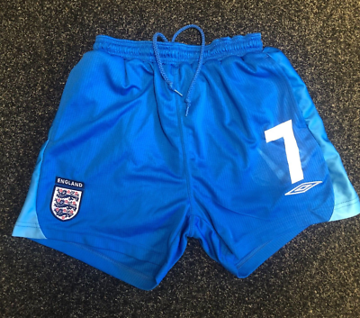 England Shorts DAVID BECKHAM Youth Boys Girls Large Football