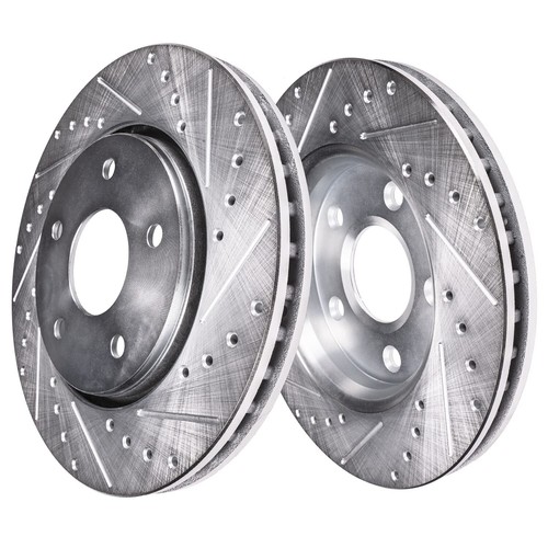 12.60" Front and 12.13" Rear DRILLED Brake Rotor Pads for EX35 G25 G37 QX50 370Z - Picture 7 of 7