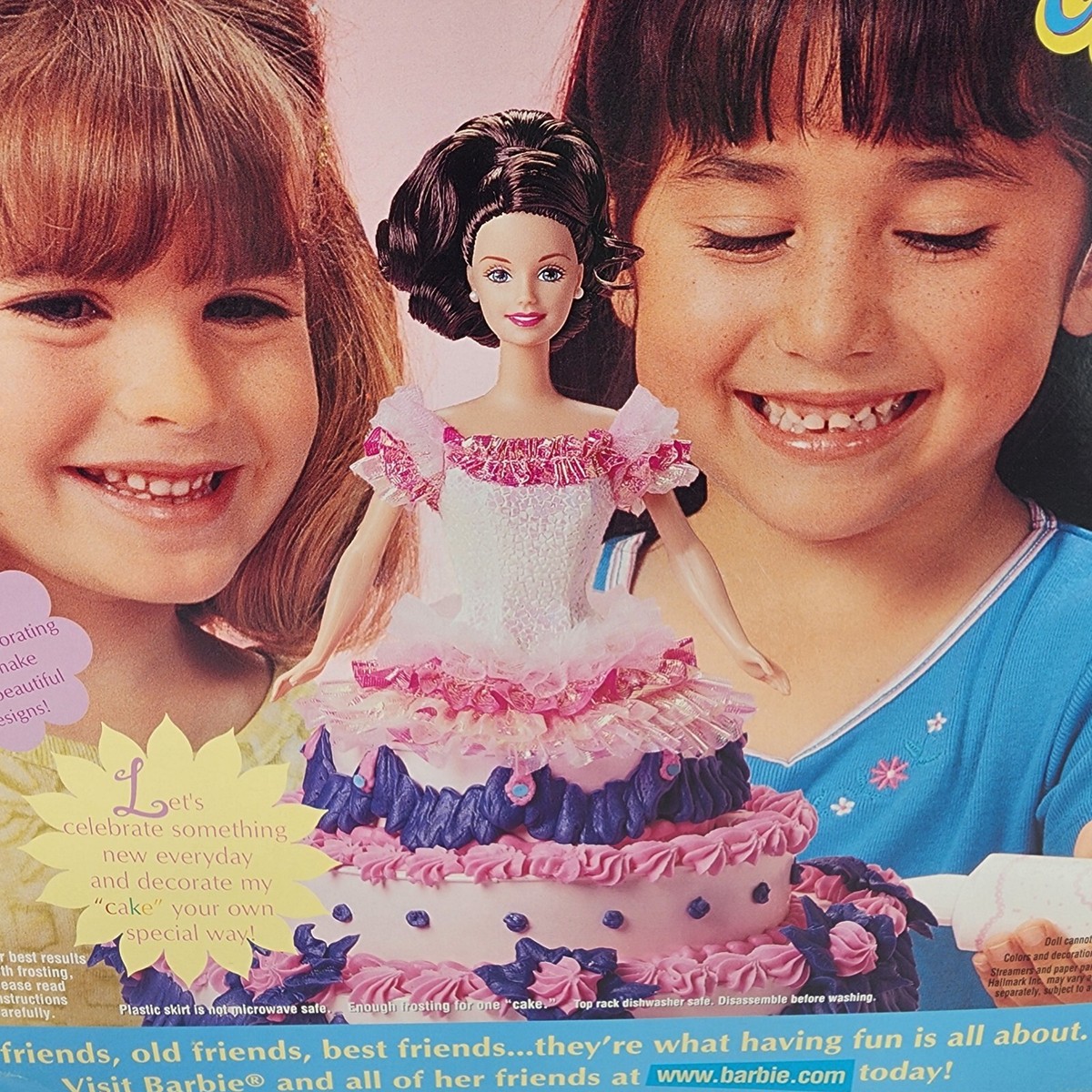 Celebration Cake Barbie Vintage 1999 Party Baking NEW Decorating Boxed  Brown Blu