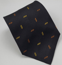 Zadi Andrews Ties Silk Tie Black Orange Gold Geometric Men Necktie Italy 58 x 4